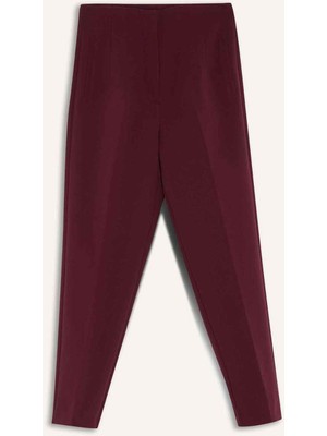 DeFacto Carrot Fit Fermuarlı Yüksek Bel Dar Paça Crop Pantolon C2466AX25AU