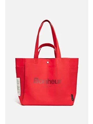 Bonheur N°4 Kanvas Çanta- Raspberry Red