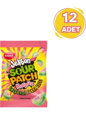 Jelibon Sour Patch Karpuz Aromalı Şekerleme 80 gr - 12'li Paket