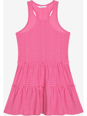 Kız Çocuk Lace Dantel Pembe Elbise