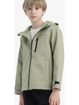DeFacto Su İtici Kapüşonlu Polar Astarlı Yağmurluk Erkek Çocuk C6553A825AU