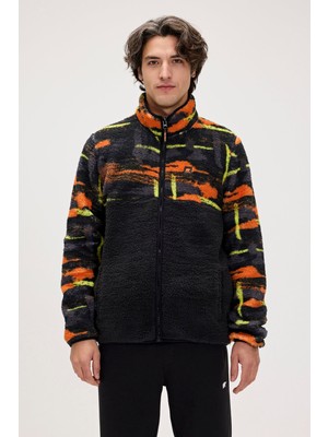 Vernon Siyah Erkek Full-Zip Polar Sweatshirt