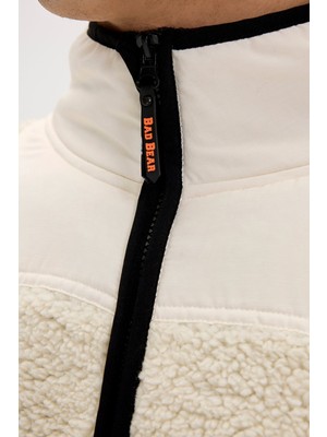 Galvin Beyaz Erkek Full-Zip Polar Sweatshirt