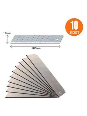 Kl Home 10 Adet 0,50 mm Kalınlık Maket Yedek Bıçağı - 7 Kırım Falçata Bıçak Yedek