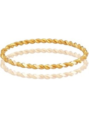 20 gr (Gram) 22 Ayar Işçiliksiz Paftalı Burma Bilezik