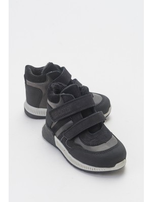 Mnpc Erkek Çocuk Siyah Hakiki Deri Suya Dayanıklı Anatomik Ilk Adım Bot