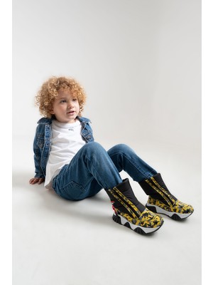 Mnpc Erkek Çocuk Sarı Hakiki Deri Suya Dayanıklı Kürklü Günlük Bot