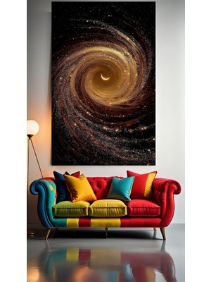 Özkacar Group Karadelik ve Gezegenler V1 Ev Duvar Salon Güzellik Salonu Ofis Dükkan Dekarasyon Kanvas Tablo