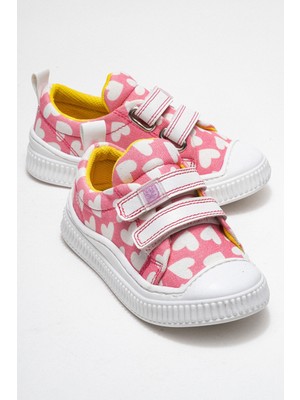 Mnpc Kız Çocuk Pembe Kalpli Sneaker Ayakkabı