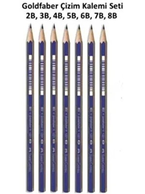 Goldfaber Çizim Kalemi Seti 2b 3b 4b 5b 6b 7b 8b Dereceli Kalem Seti Lüx
