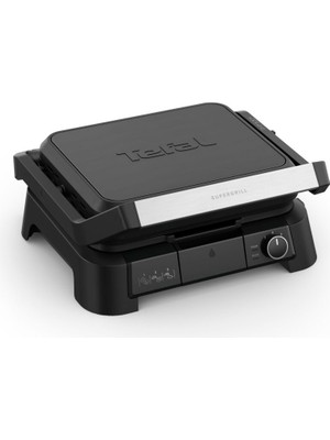 Tefal SuperGrill 3in1 6 Dilim Kapasiteli 2000 Watt Barbekü Izgara ve Tost Makinesi - Siyah