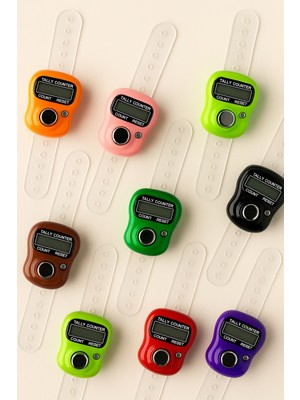 1 Adet Karışık Renk ZikirMatik - Yüzük Tesbih Zikir Matik Namaz Zikir