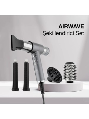 Fakir Airwave Saç Şekillendirici Set- Silver
