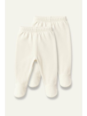 Unisex Bebek Ikili Tek Alt - Ekru