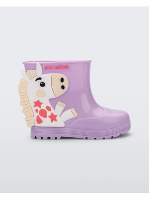 Melissa Çocuk Yağmur Çizmesi Mor Renkli Kısa Topuklu Günlük Kullanım İçin Rahat Taban