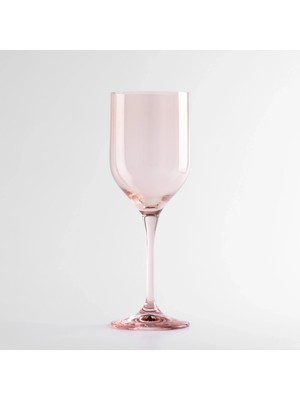 Sunset Kristal Beyaz Şarap Kadehi Pudra 330 cc