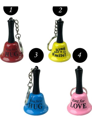 Giftmoda 4 Farklı Renkli Zil Anahtarlık