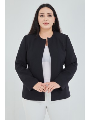 Fagi Atelier Kadın Büyük Beden Yakasız  Ceket