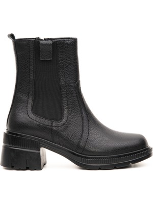 Kadın Yüksek Topuk Hakiki Deri Chelsea Bot