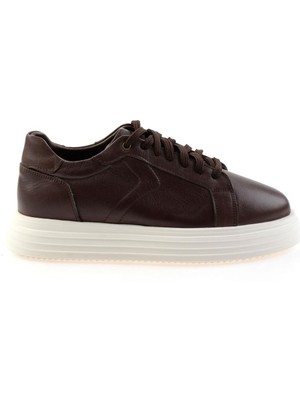 Kahve Hakiki Deri Erkek Sneaker E01595002543