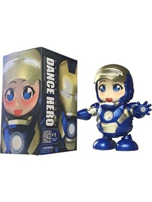Demir Adam Ironman Oyuncak Hareketli Işıklı Dans Eden Robot  20 cm