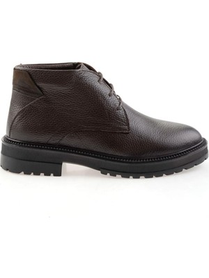 Kahve Hakiki Deri Erkek Bot & Bootie E02594401540