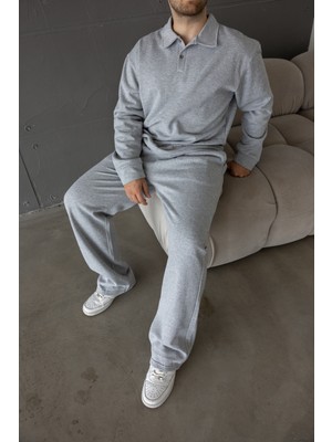 Erkek Oversize Alt-Üst 3 Iplik Şardonlu Baggy Eşofman Takımı