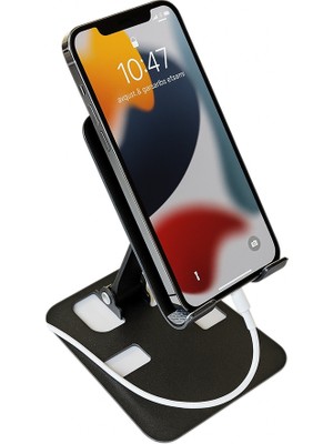 Metal Ayarlanabilir Telefon Tutucu Stand Gri