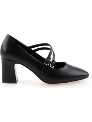 Siyah  Kadın Klasik Topuklu Ayakkabı K01213034509