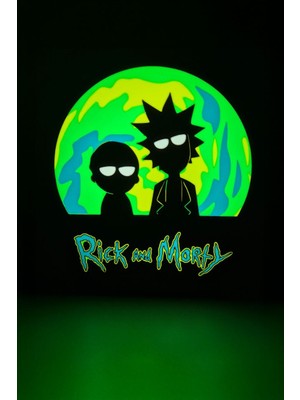 Rick And Morty Tasarımlı Gece Lambası Dekoratif Aydınlatma