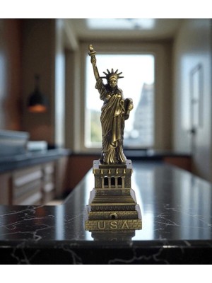 Özgürlük Anıtı Metal Dekoratif Şık Vip 24-7 cm