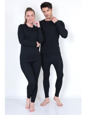 Isıl Termal Unisex Pamuk Termal Takım | Içi Polarlı Alt Üst Içlik Takımı