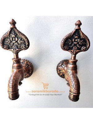 Sb Ikili Desenli Özel Osmanlı Musluğu Bakır