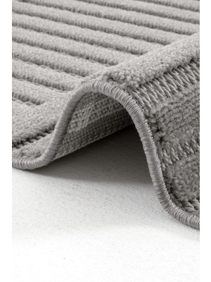 Piyan  9202 Antrasit Yumuşak Dokulu Salon Antre Mutfak Yatak Odası Halısı Yolluk