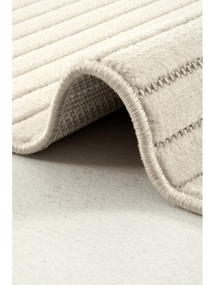 Piyan  9213 Krem Yumuşak Dokulu Salon Antre Mutfak Yatak Odası Halısı Yolluk