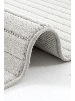 Piyan  9215 Gri Yumuşak Dokulu Salon Antre Mutfak Yatak Odası Halısı Yolluk