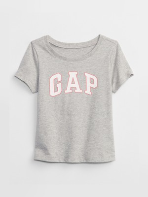 Gap Kız Bebek Gri Gap Logo T-Shirt