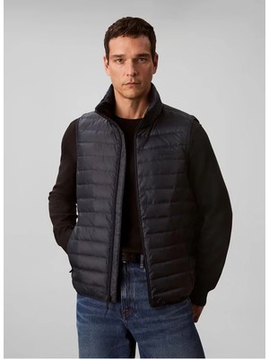 Calvin Klein Kolsuz Hafif Naylon Şişme Erkek Yelek LV04LC509G-CEF