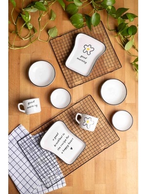 Rione 8 Parça 2 Kişilik Kahvaltı Takımı