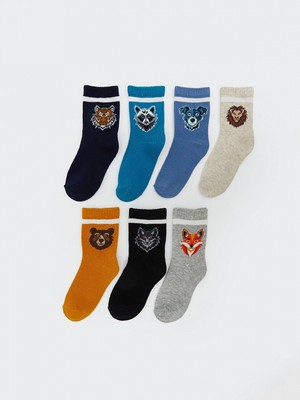 Lcw Kids Karişik Desenli Erkek Çocuk Soket Çorap 7'li