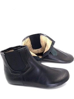 Hakiki Deri Kürklü Sıcak Astar Fermuar ve Lastikli Yumuşak Mest