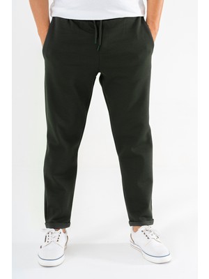 Souris Erkek Haki Jogger Eşofman Altı Duble Paça Spor Rahat Pantolon