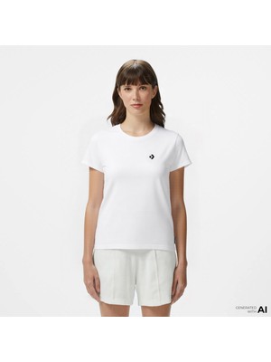 Converse Slim Fit Kadın Beyaz T-Shirt.102