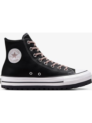 Converse Chuck Taylor All Star City Trek Unisex Siyah Deri Bot.001
