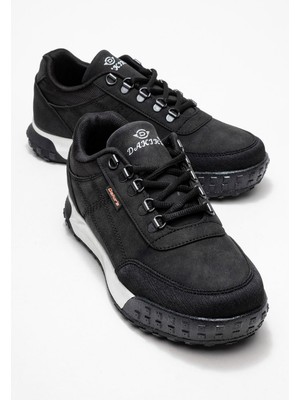 Erkek Bağcıklı Spor Ayakkabı ; Siyah Beyaz