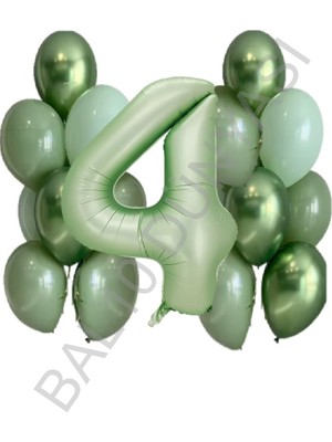 Su Yeşili Rakam ve Balon Seti Yaş 4