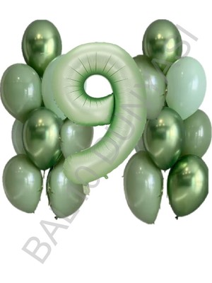 Su Yeşili Rakam ve Balon Seti Yaş 9