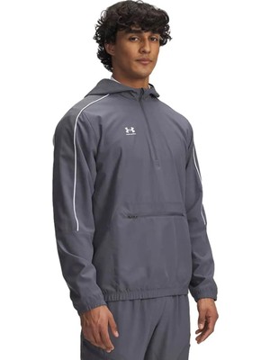 Under Armour Challenger Warmup Erkek Gri Kapüşonlu Ceket