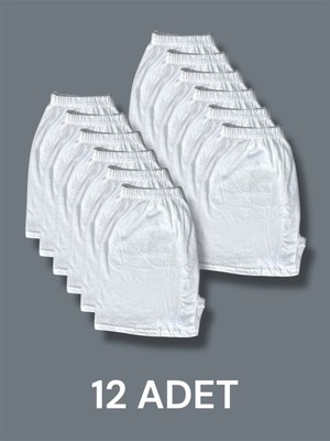 Pamuklu Arjantin Paçalı Erkek Boxer 12'li
