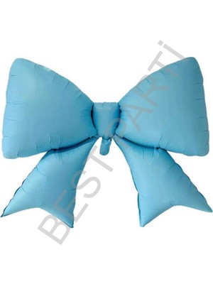 Best Parti Mavi Renk Fiyonk Folyo Balon 98*75 cm